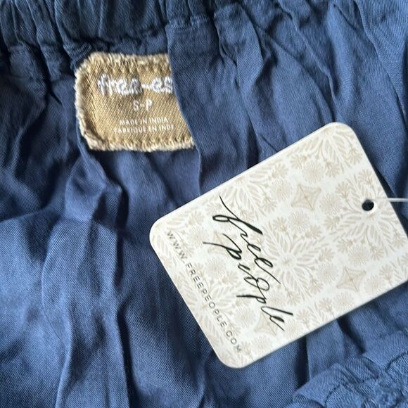 Free People Taking Sides Maxi Dress In Dark Denim Size S / NWT - Picture 5 of 6